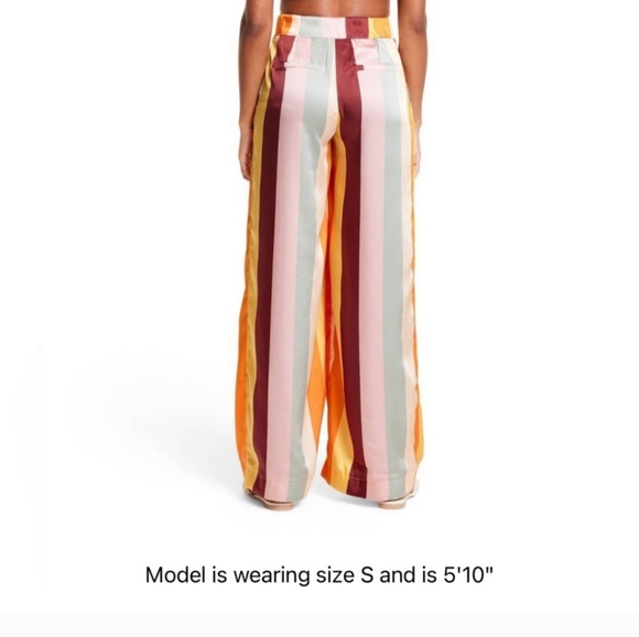 Fe Noel X Target Vertical Stripe Wide Leg High Rise Pants NEW With Tags - Picture 2 of 7